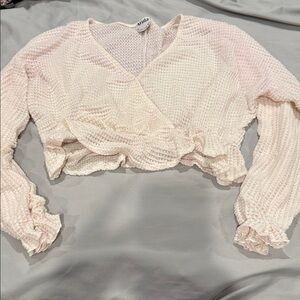 Arula Pink Textured Wrap Top